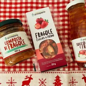 prodotti la fragolina filiera corta composta di fragole fragole essiccate succo di mela e fragola