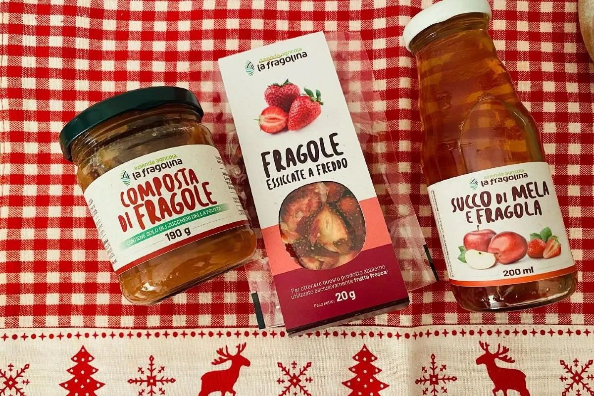 prodotti la fragolina filiera corta composta di fragole fragole essiccate succo di mela e fragola